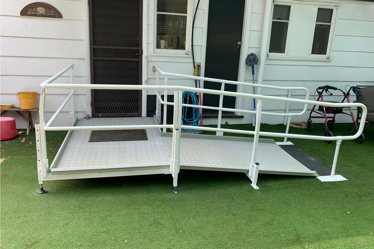 Domestic Nexus III modular ramp system with Colorbond powder-coated handrails